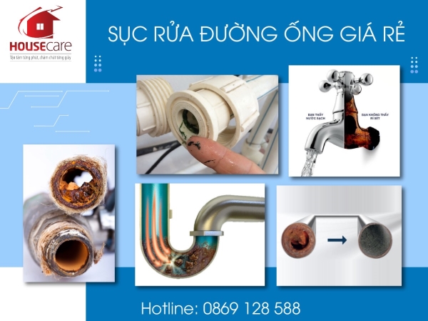 Vệ sinh đường ống nước - Chi Nhánh Công Ty TNHH Kinh Doanh Dịch Vụ HouseCare Việt Nam